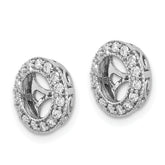 14k White Gold AA Diamond Earring Jacket